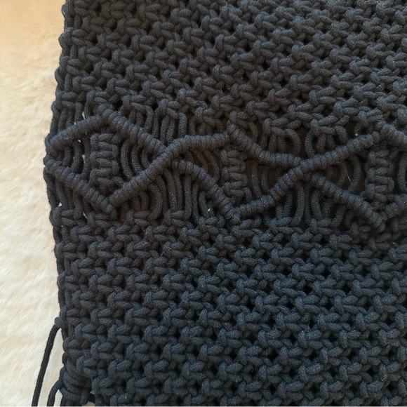 Danielle Nicole | NWOT - Black Macrame/Crochet Fringe Bag - One Size - Picture 6 of 14